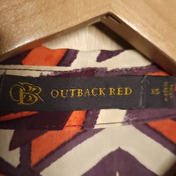 Outback Red Womens Red Geometric Shirt Dress XS - Picture 4 of 5